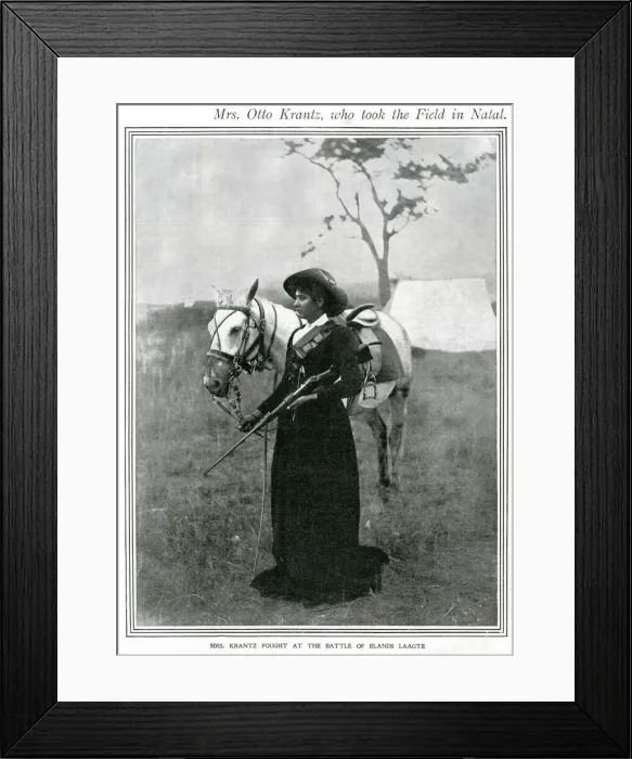 Framed Print : South African female soldier in the Boer War 1900