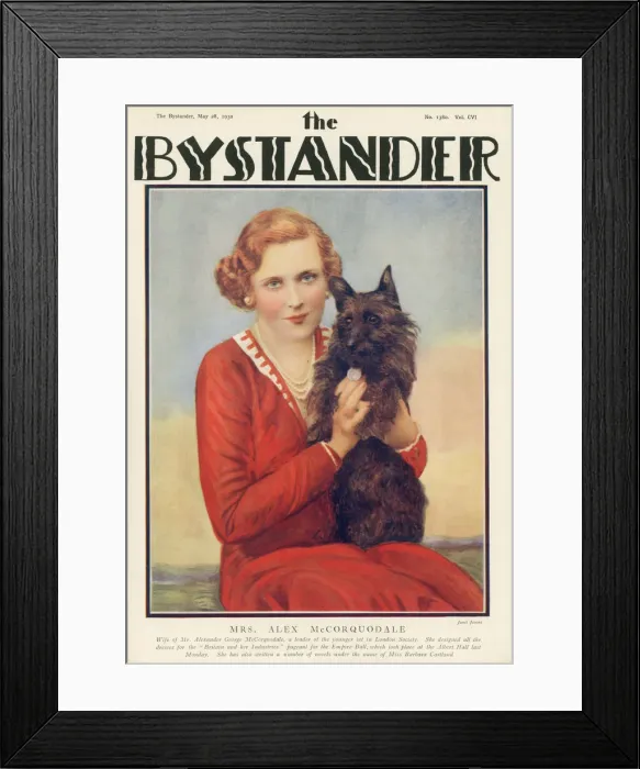 Framed Print : Bystander cover - Mrs Alex McCorquodale (Barbara Cartland)