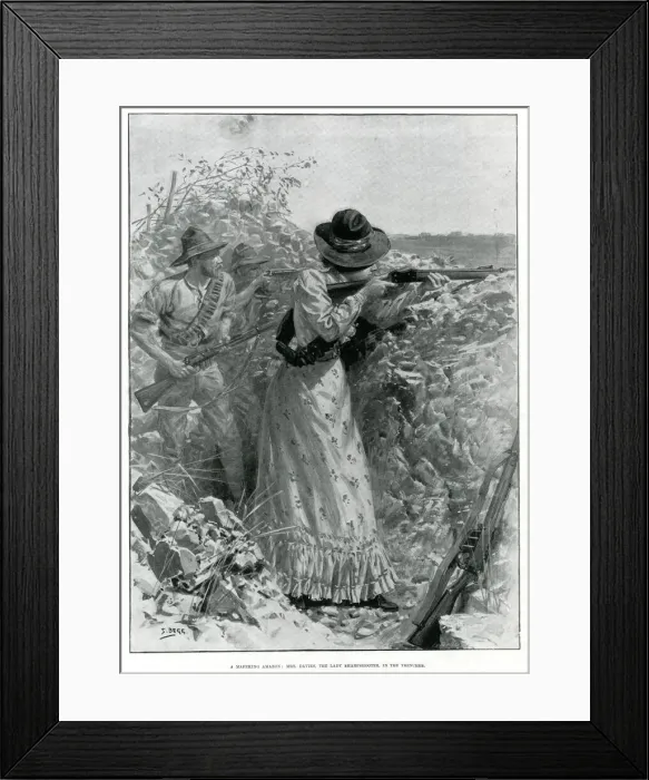 Framed Print : Mrs Davies, the lady sharpshooter 1900