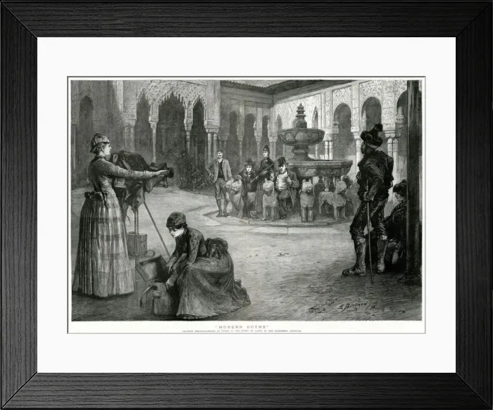 Framed Print : Amateur female photographers at work 1890 Framed Print : Amateur female photographers at work 1890