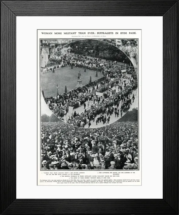 Framed Print : Processions of suffragists in London 1908 Framed Print : Processions of suffragists in London 1908