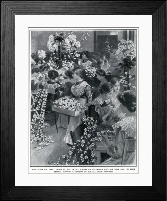 Framed Print : Women making flowers 1912 Framed Print : Women making flowers 1912