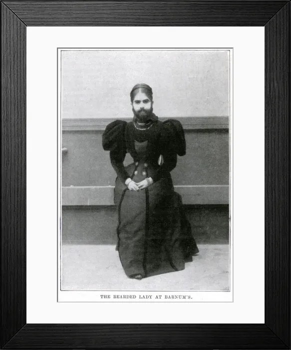 Framed Print : The bearded lady: Miss Annie Jones 1898 Framed Print : The bearded lady: Miss Annie Jones 1898