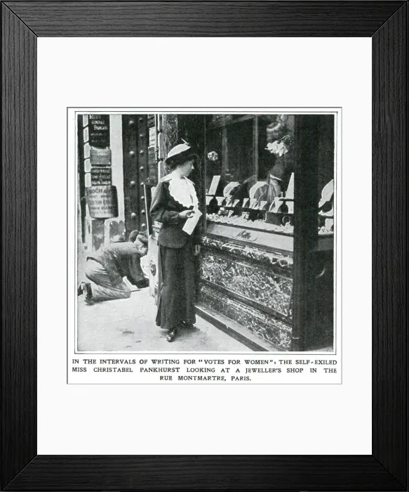 Framed Print : Christabel Pankhurst self-exiled in Paris 1912 Framed Print : Christabel Pankhurst self-exiled in Paris 1912