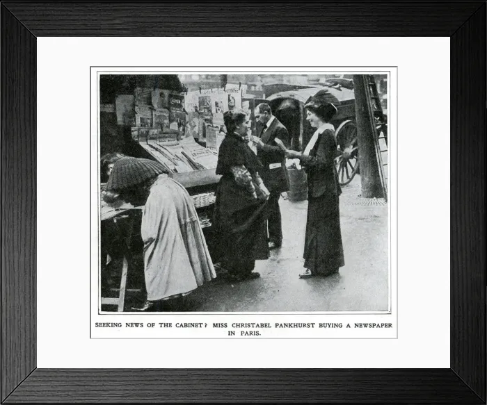 Framed Print : Christabel Pankhurst self-exiled in Paris 1912 Framed Print : Christabel Pankhurst self-exiled in Paris 1912