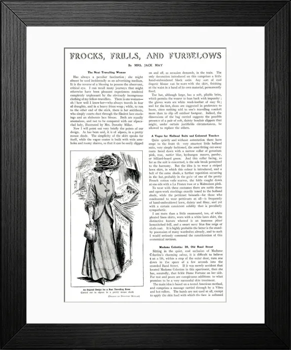 Framed Print : Frocks, Frills and Furbelows, 1908 Framed Print : Frocks, Frills and Furbelows, 1908