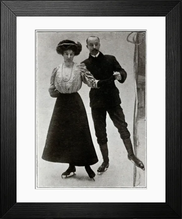 Framed Print : Edgar & Madge Syers the 1908 Olympics Framed Print : Edgar & Madge Syers the 1908 Olympics