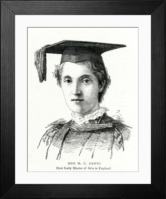 Framed Print : Miss M C Dawes, Master of Arts, August 1884 Framed Print : Miss M C Dawes, Master of Arts, August 1884