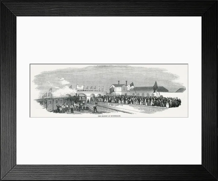 Framed Print : Railway station at Huntingdon, Cambridgeshire Framed Print : Railway station at Huntingdon, Cambridgeshire