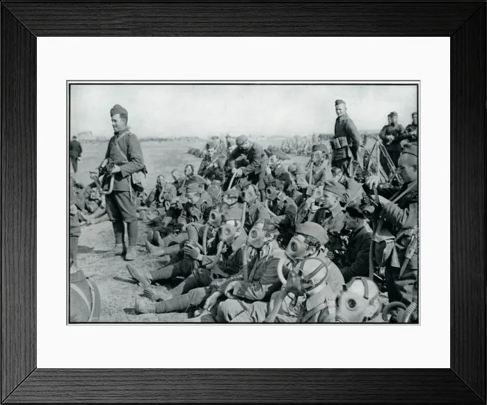 Framed Print : Polish troops practicing wearing gas masks, September 1939 Framed Print : Polish troops practicing wearing gas masks, September 1939