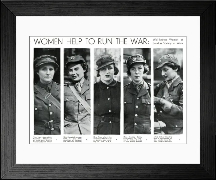 Framed Print : Women with high-profile war connections, September 1939 Framed Print : Women with high-profile war connections, September 1939