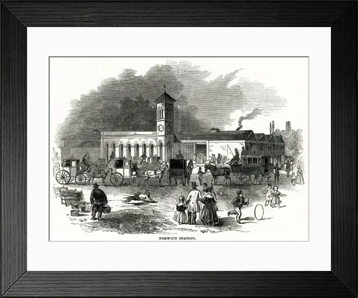Framed Print : Norwich Thorpe railway station, Norwich, Norfolk