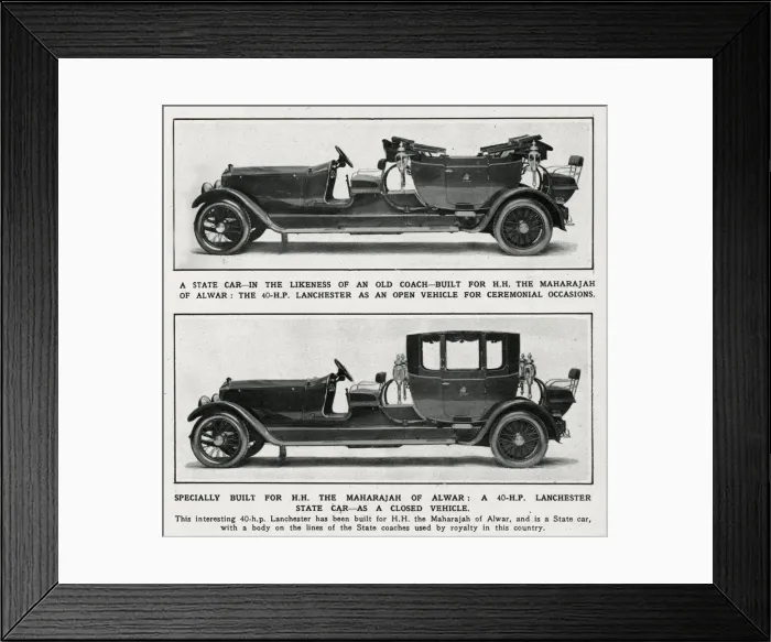 Framed Print : The Maharajah of Alwars bespoke Lanchester Framed Print : The Maharajah of Alwars bespoke Lanchester