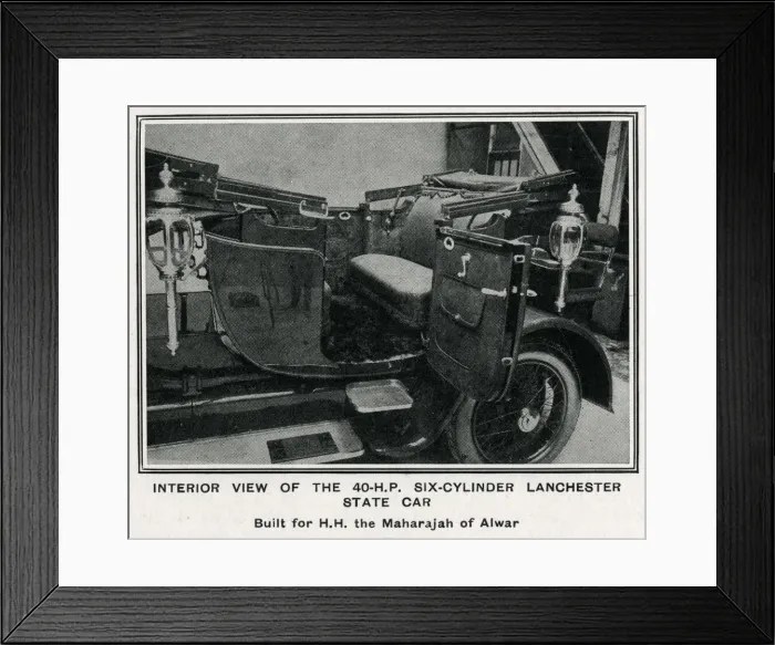 Framed Print : The Maharajah of Alwars bespoke Lanchester Framed Print : The Maharajah of Alwars bespoke Lanchester