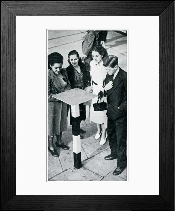 Framed Print : Civilians crowding around a gas-detector table, Sept 1939