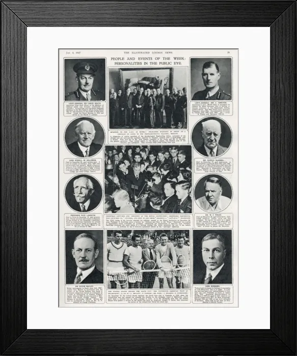 Framed Print : Page from the Illustrated London News, 4th January 1947