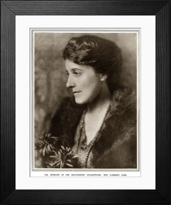 Framed Print : Playwright Clemence Dane 1921