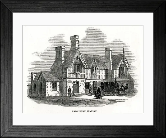 Framed Print : Thrapston Bridge Street railway station, Northamptonshire