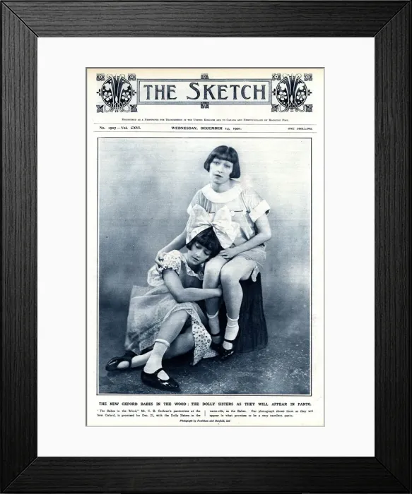 Framed Print : Dolly Sisters on front cover of the Sketch 1921 Framed Print : Dolly Sisters on front cover of the Sketch 1921