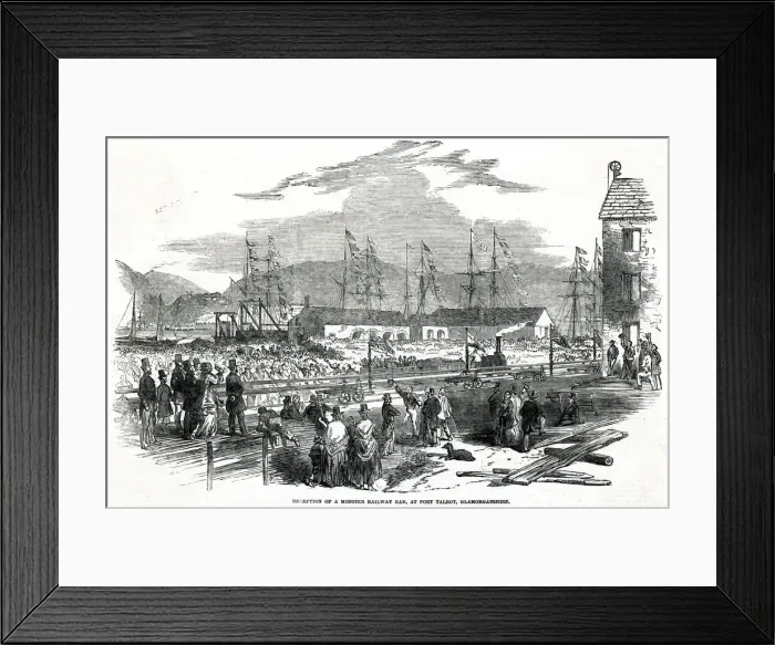 Framed Print : Railway construction, delivery of monster bar, Port Talbot Framed Print : Railway construction, delivery of monster bar, Port Talbot