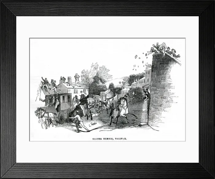Framed Print : Riots at Salter Hebble, Halifax Framed Print : Riots at Salter Hebble, Halifax