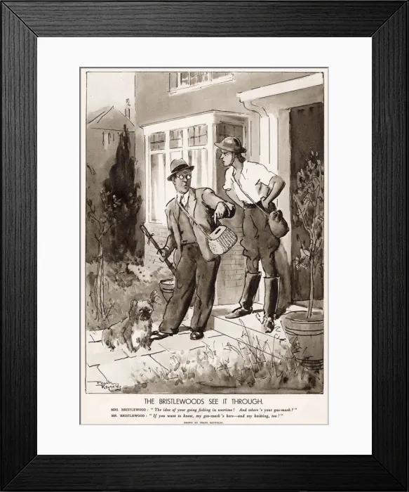 Framed Print : The Bristlewoods See it Through, WWII cartoon