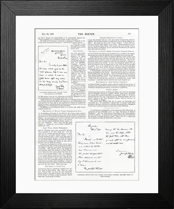 Framed Print : Letter from Charley Wood 1900 Framed Print : Letter from Charley Wood 1900