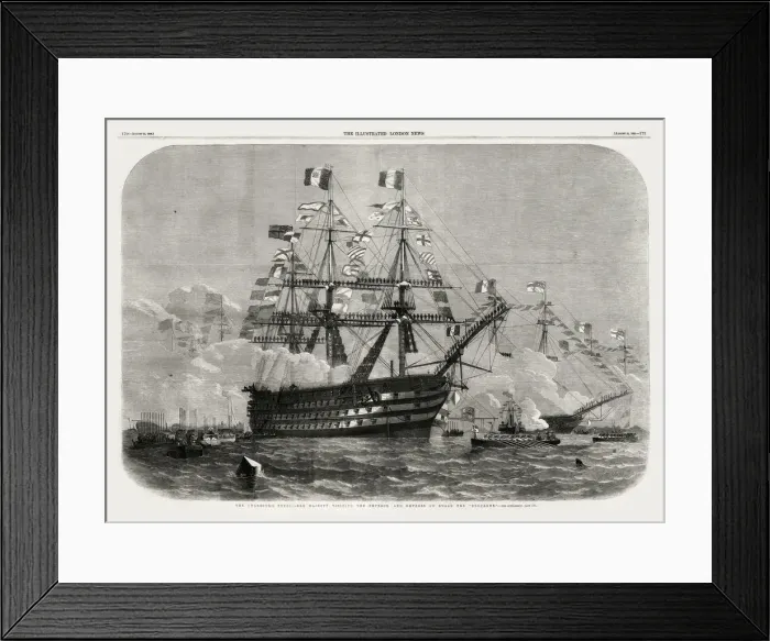 Framed Print : The Cherbourg Fetes, the Bretagne Framed Print : The Cherbourg Fetes, the Bretagne