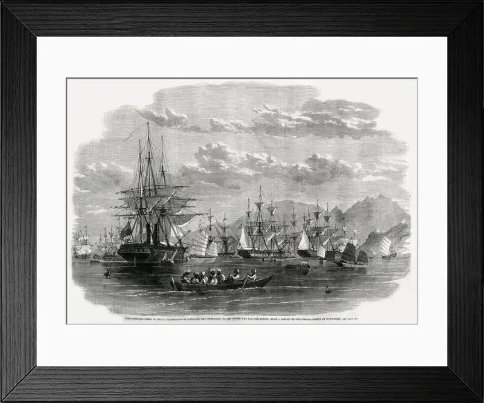 Framed Print : The Combined Fleet in China Framed Print : The Combined Fleet in China