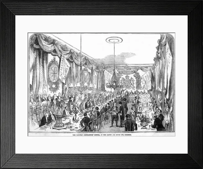 Framed Print : Dinner to celebrate opening of Lancaster-Carlisle Railway Framed Print : Dinner to celebrate opening of Lancaster-Carlisle Railway