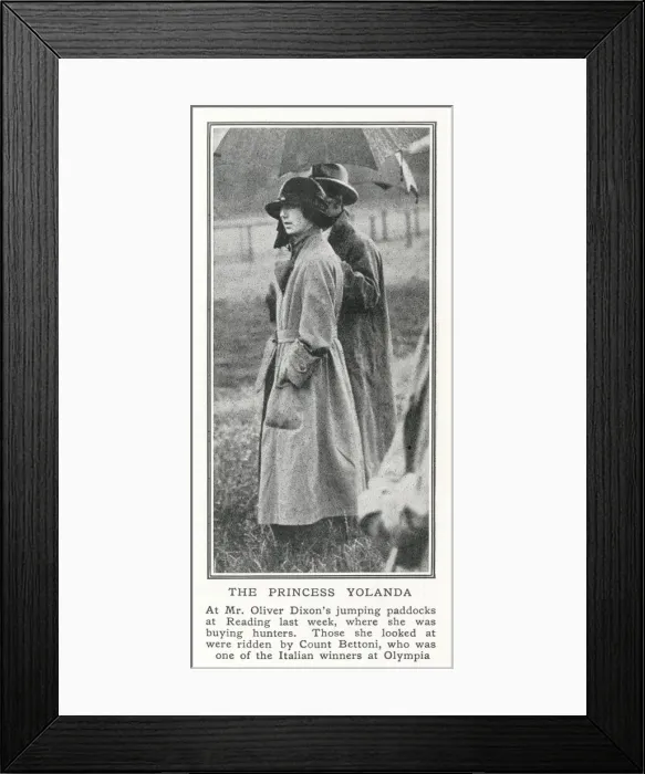 Framed Print : Princess Yolanda at Oliver Dixons Jumping Paddocks