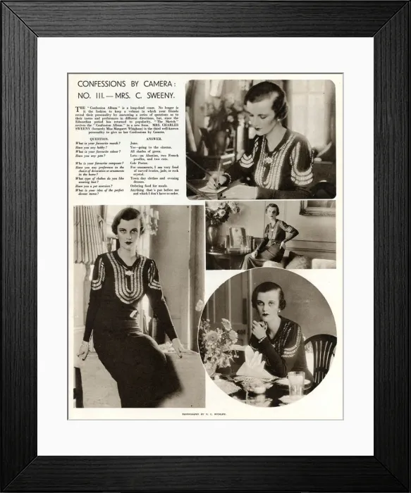 Framed Print : Confessions by Camera, Ms Charles Sweeny Framed Print : Confessions by Camera, Ms Charles Sweeny
