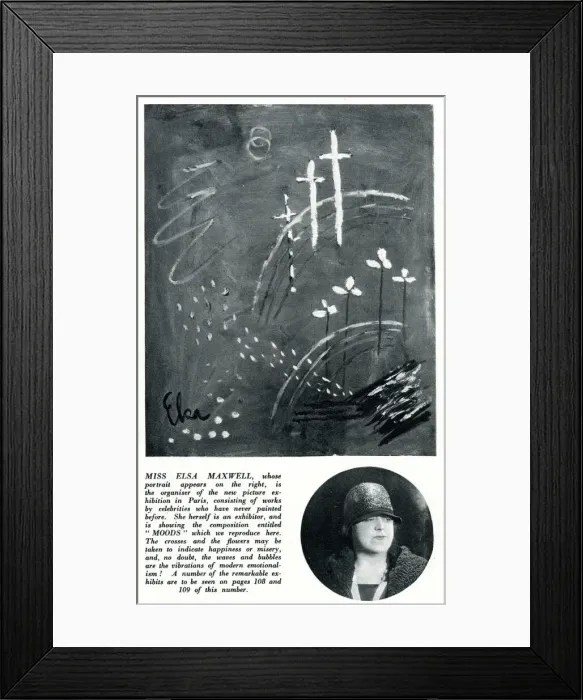 Framed Print : Elsa Maxwell and her Moods painting Framed Print : Elsa Maxwell and her Moods painting