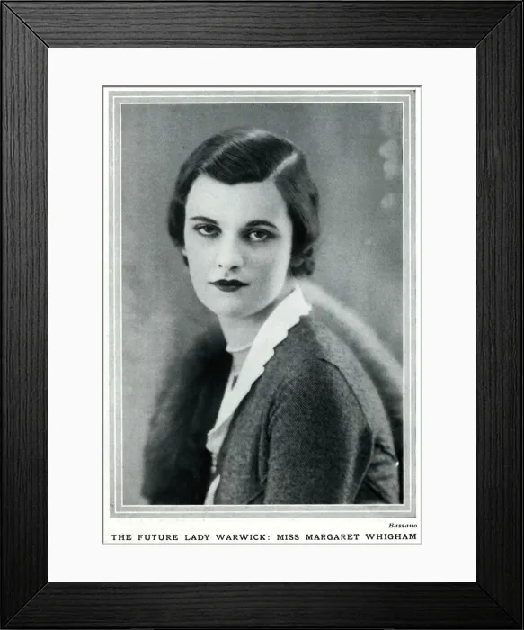 Framed Print : The future Lady Warwick, Miss Margaret Whigham