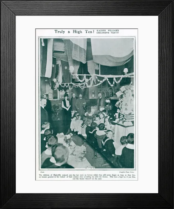 Framed Print : Kaiser Wilhelm II Visiting Children in a School 1907 Framed Print : Kaiser Wilhelm II Visiting Children in a School 1907