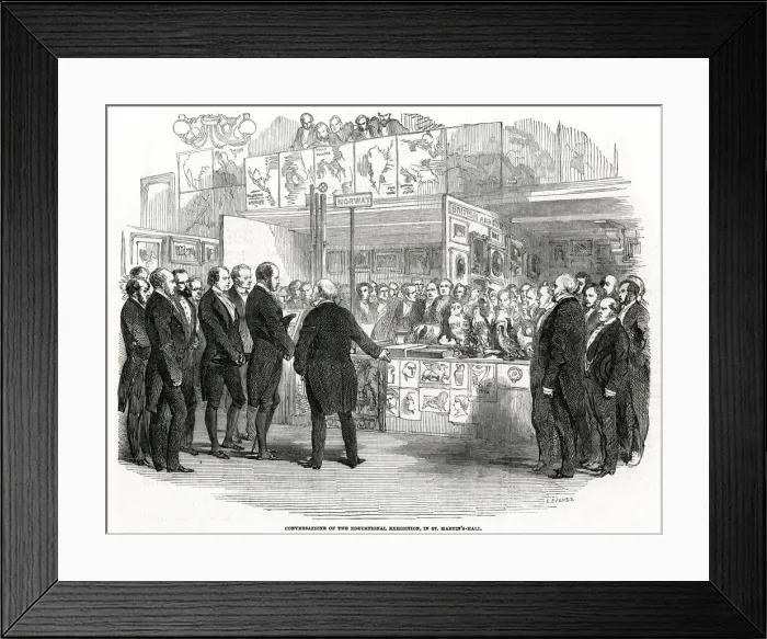 Framed Print : Conversazione of educational exhibition, St. Martins Hall Framed Print : Conversazione of educational exhibition, St. Martins Hall