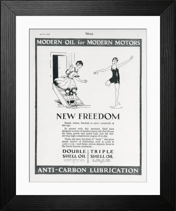 Framed Print : Anti-Carbon Lubrication Advertisement Framed Print : Anti-Carbon Lubrication Advertisement