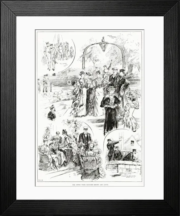 Framed Print : Cowes week 1894