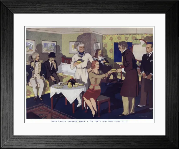 Framed Print : When Pamela Dreamed About a Tea Party by Higgins Framed Print : When Pamela Dreamed About a Tea Party by Higgins