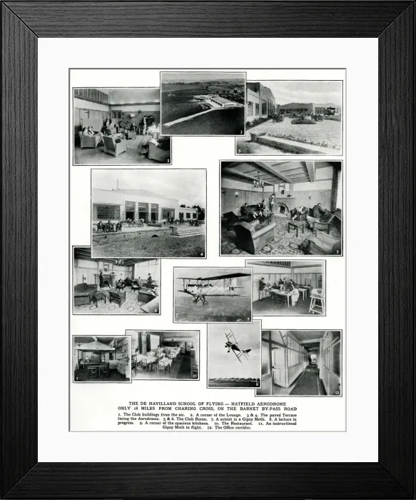 Framed Print : The De Havilland School of Flying Framed Print : The De Havilland School of Flying