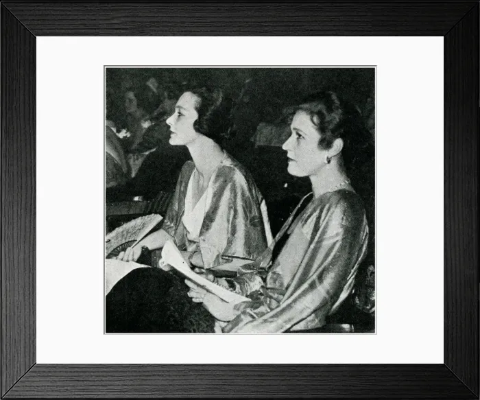 Framed Print : Doris and Anna Zinkeisen at the theatre Framed Print : Doris and Anna Zinkeisen at the theatre