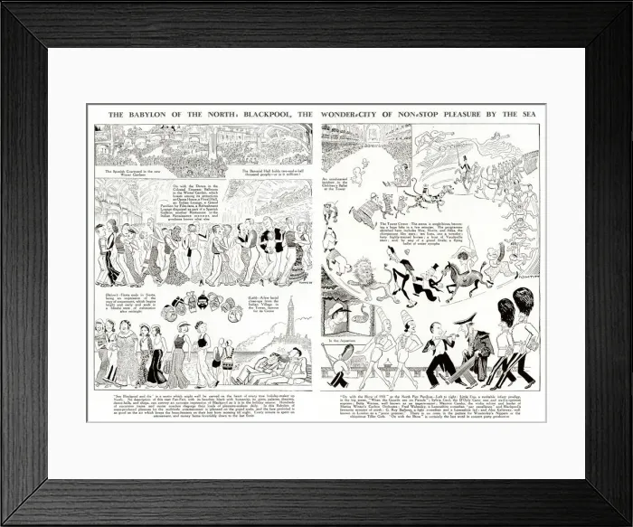 Framed Print : Blackpool, The Babylon of the North by Tom Titt Framed Print : Blackpool, The Babylon of the North by Tom Titt
