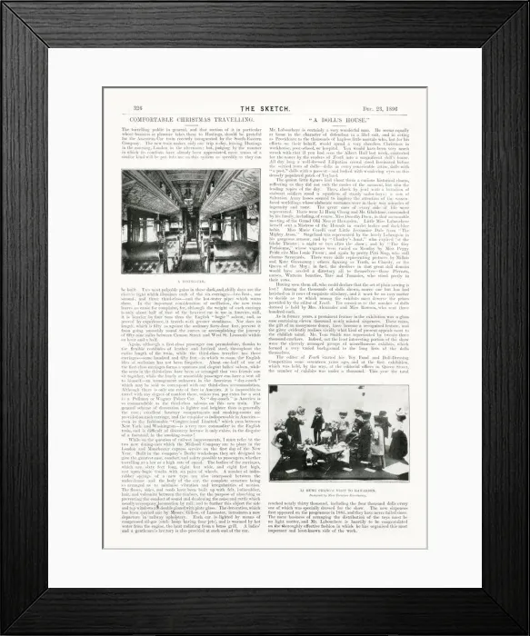 Framed Print : New dining car of the Midland Railway Company Framed Print : New dining car of the Midland Railway Company