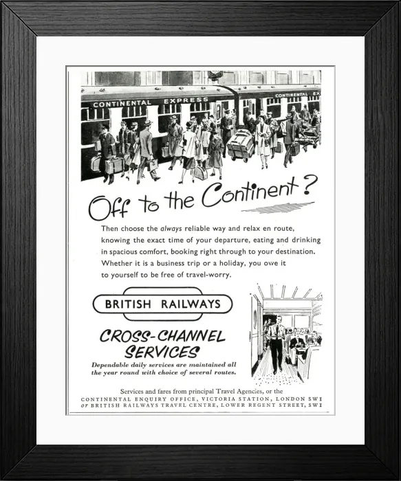 Framed Print : Off to the Continent? - British Railways Cross-Channel Framed Print : Off to the Continent? - British Railways Cross-Channel