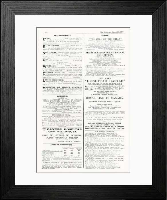 Framed Print : Advertisement for Royal Line to Canada - Canadian Railways Framed Print : Advertisement for Royal Line to Canada - Canadian Railways