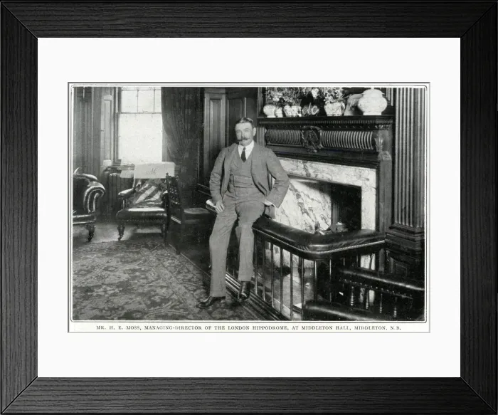 Framed Print : Mr H. E. Moss, managing director of the London Hippodrome Framed Print : Mr H. E. Moss, managing director of the London Hippodrome