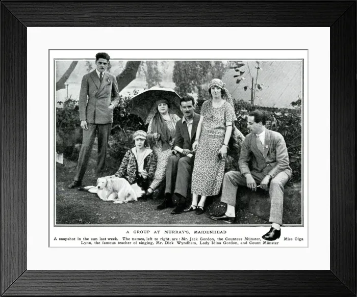 Framed Print : A group at Murrays including Lady Idina Gordon Framed Print : A group at Murrays including Lady Idina Gordon