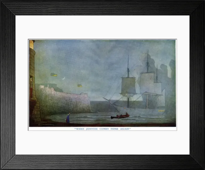 Framed Print : When Johnny Comes Home Again by F. Cayley Robinson Framed Print : When Johnny Comes Home Again by F. Cayley Robinson