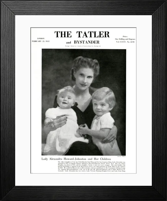 Framed Print : Tatler cover - Lady Alexandra Howard-Johnston & children Framed Print : Tatler cover - Lady Alexandra Howard-Johnston & children