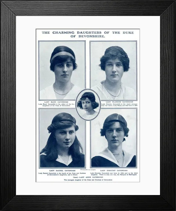 Framed Print : Charming Daughters of the Duke of Devonshire